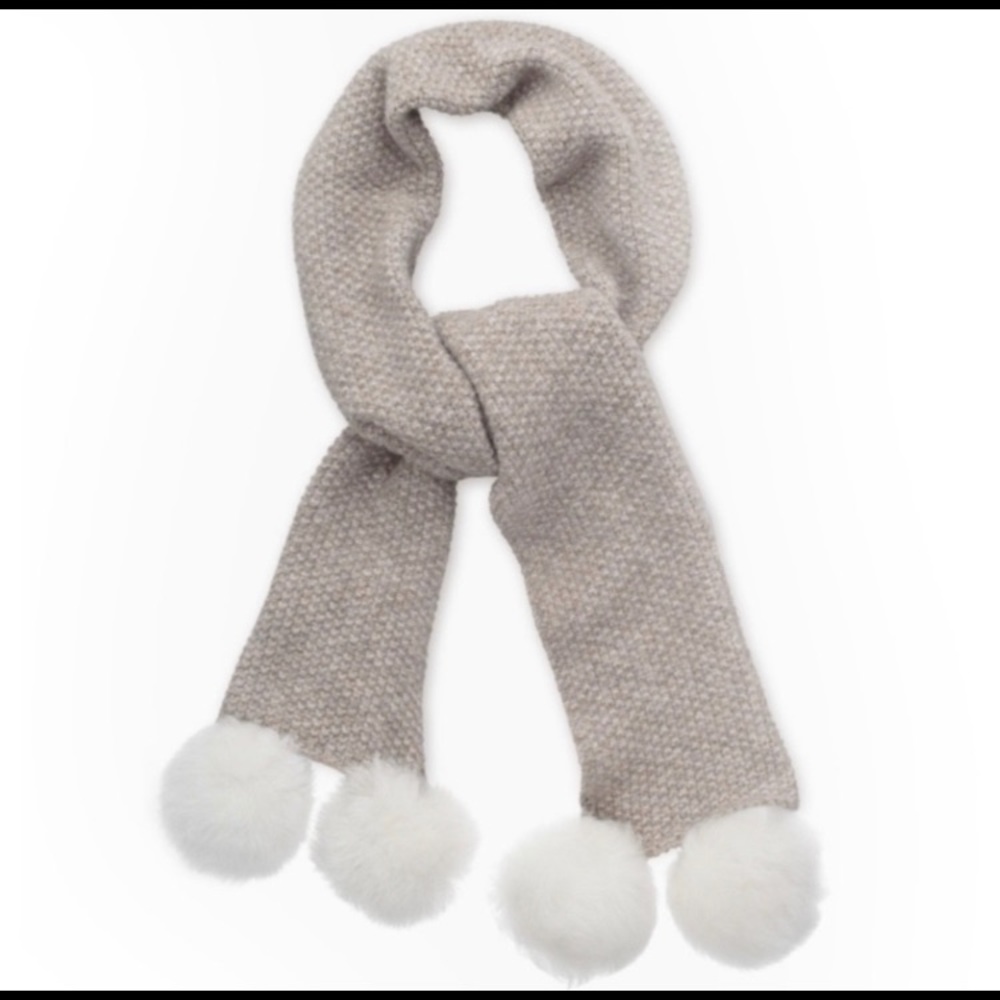NWT UGG Quatro Pom Cashmere Scarf